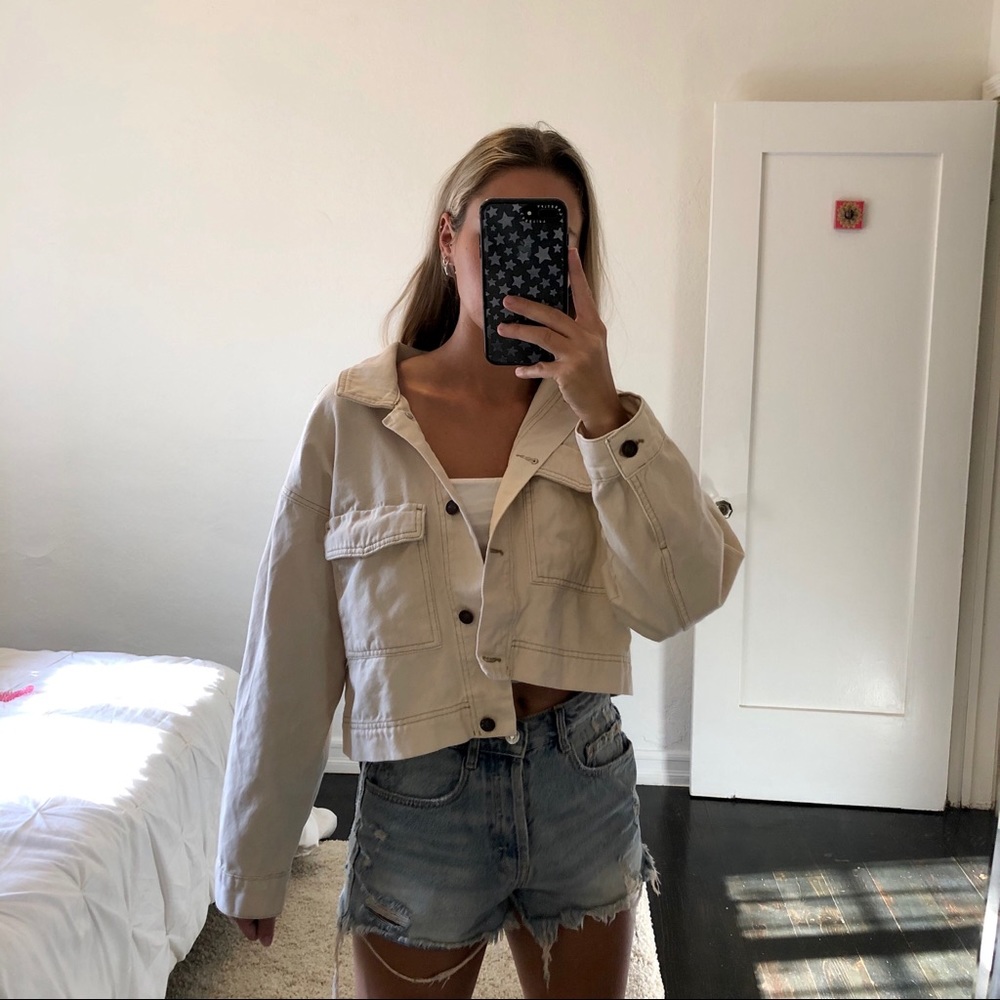 Abercrombie & Fitch Cream Jacket